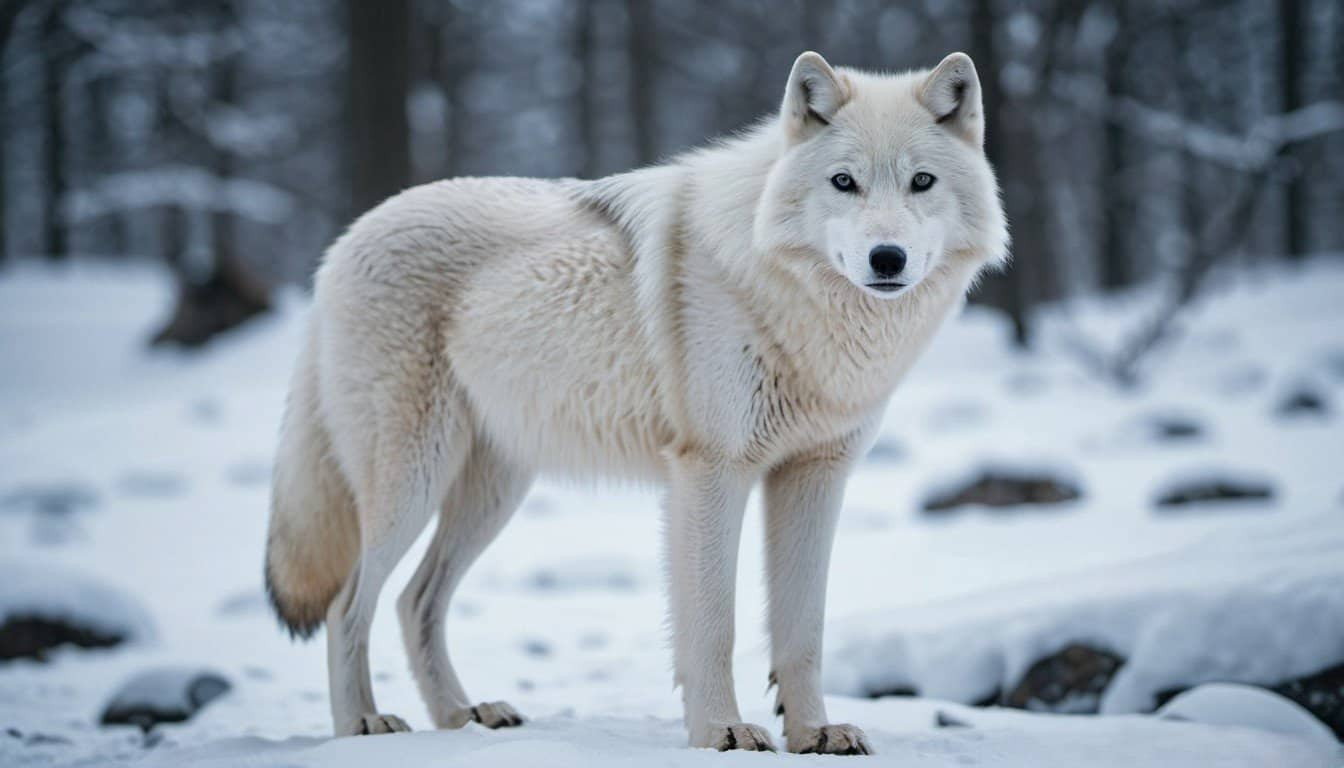 How does the Arctic wolf's digestive system process meat