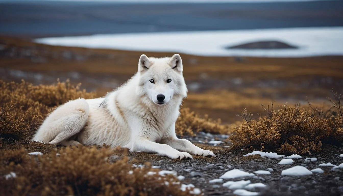 How does the Arctic wolf's habitat change between seasons