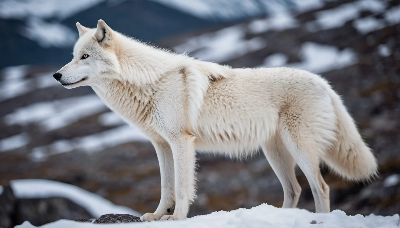 How does the Arctic wolf's muscle structure contribute to its strength