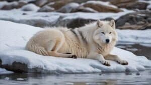 How does the Arctic wolf's respiratory system function in cold climates