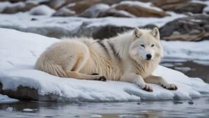 How does the Arctic wolf's respiratory system function in cold climates