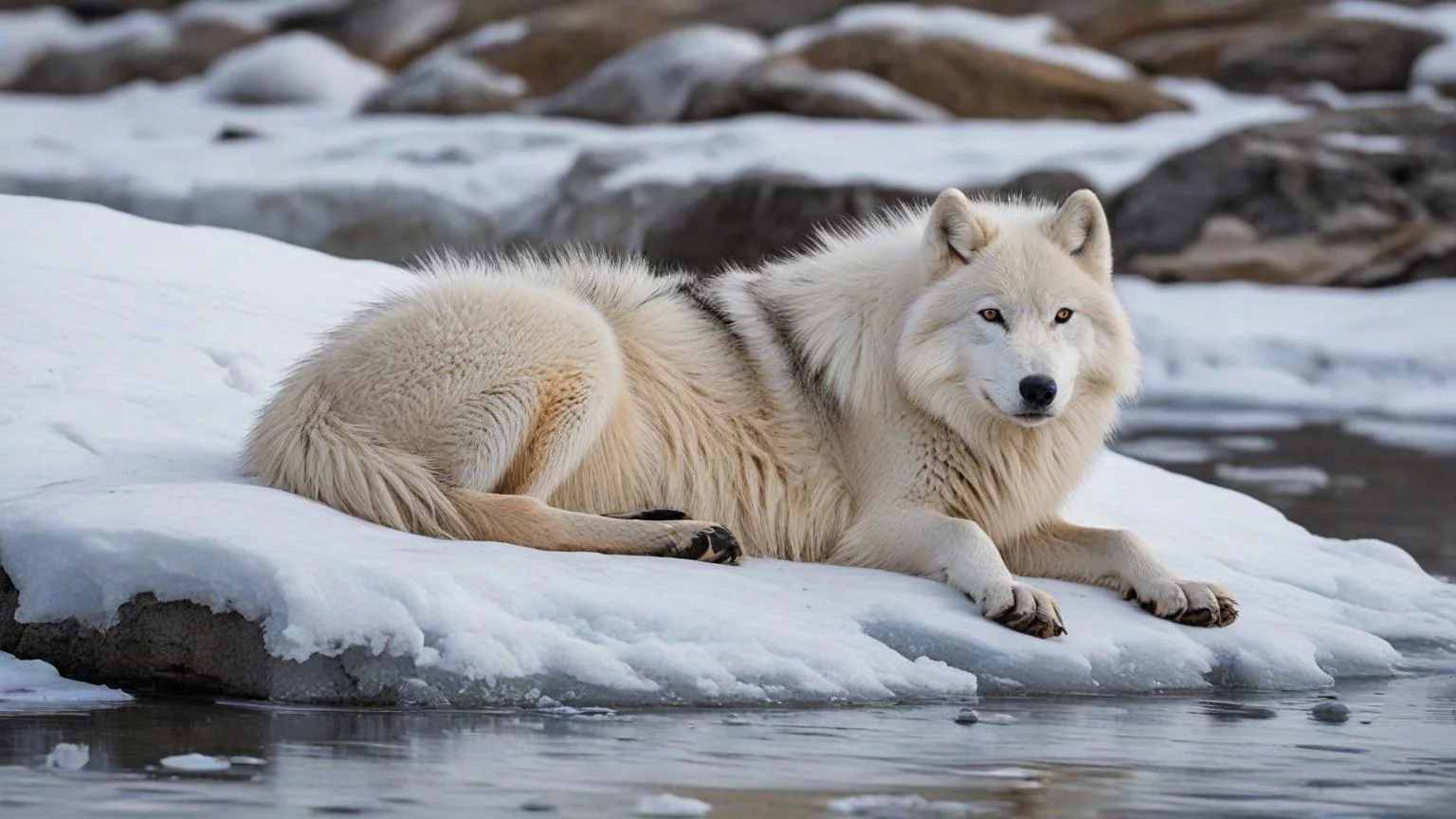 How does the Arctic wolf's respiratory system function in cold climates