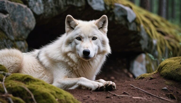 Natural Shelters of Arctic Wolves