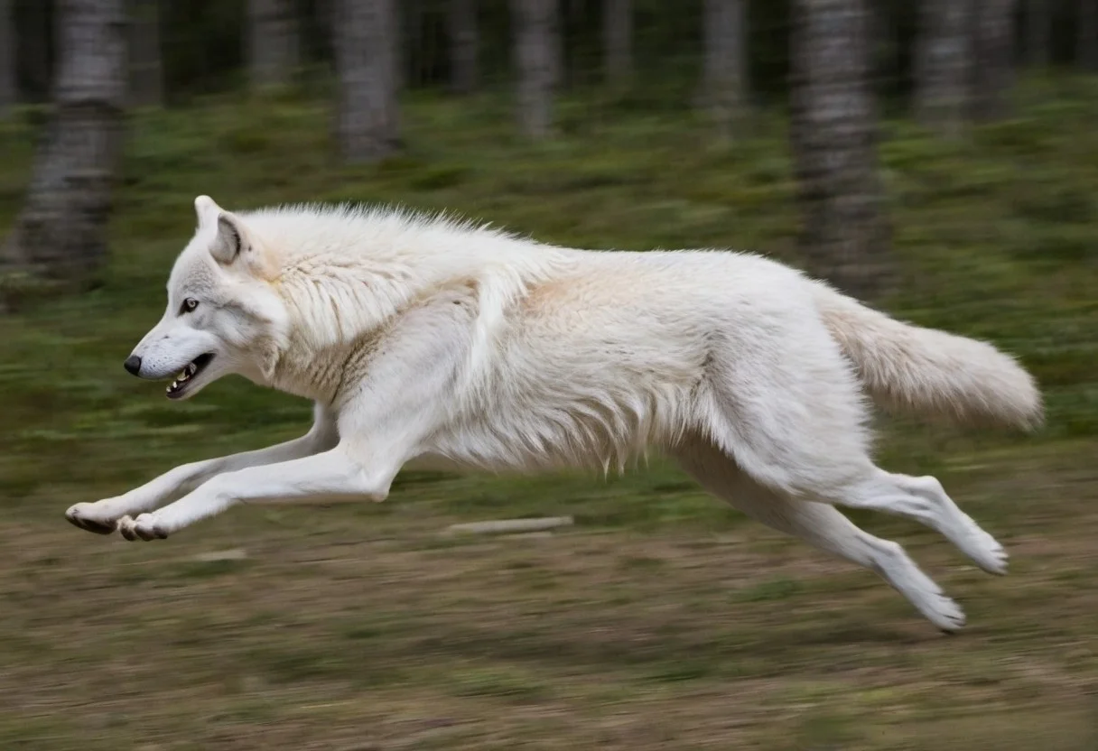 What are the primary muscles used in running for an Arctic wolf