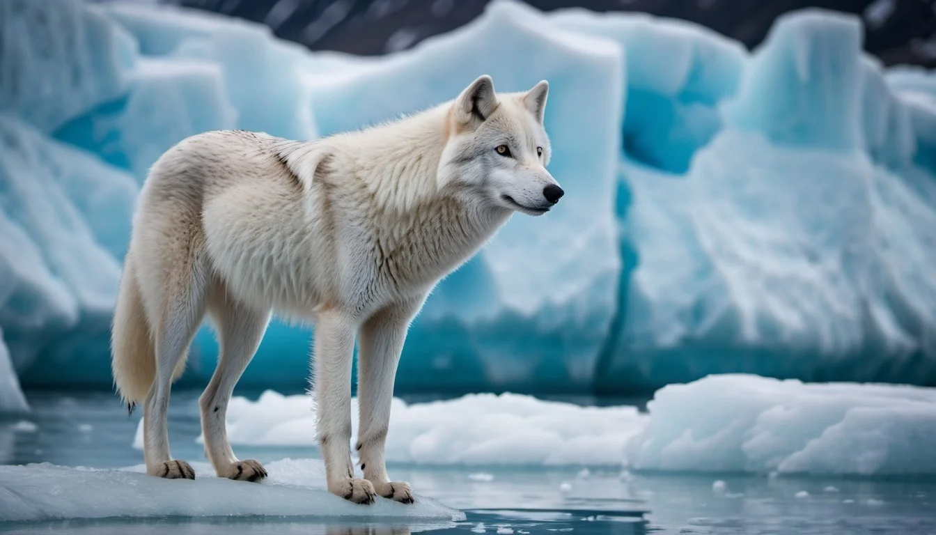What impact does climate change have on the habitat of Arctic wolves
