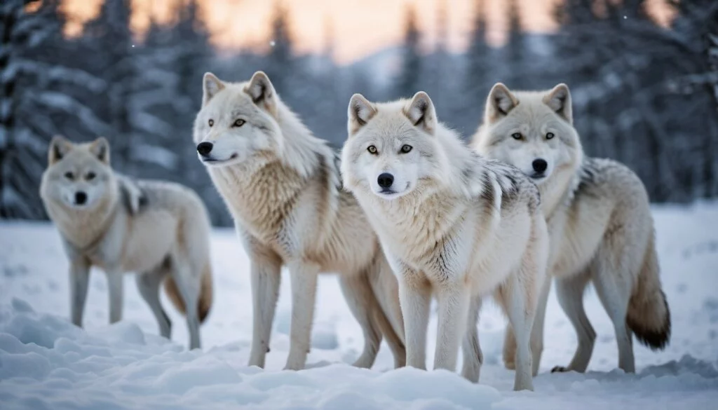 Variations in Arctic Wolves' Fur Patterns by Region