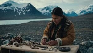 What Are Some Traditional Arctic Wolf-Bone Crafting Techniques