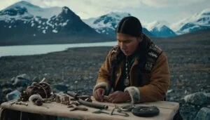 What Are Some Traditional Arctic Wolf-Bone Crafting Techniques