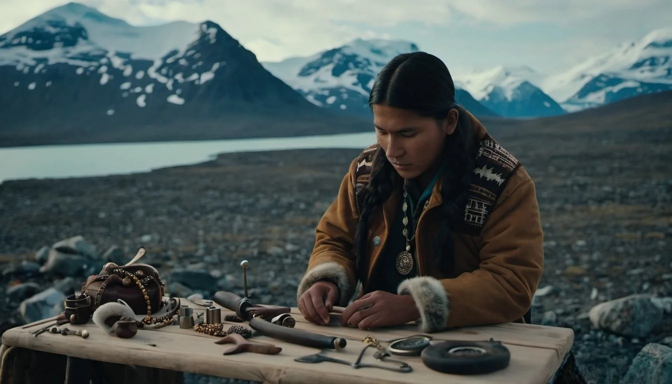 What Are Some Traditional Arctic Wolf-Bone Crafting Techniques