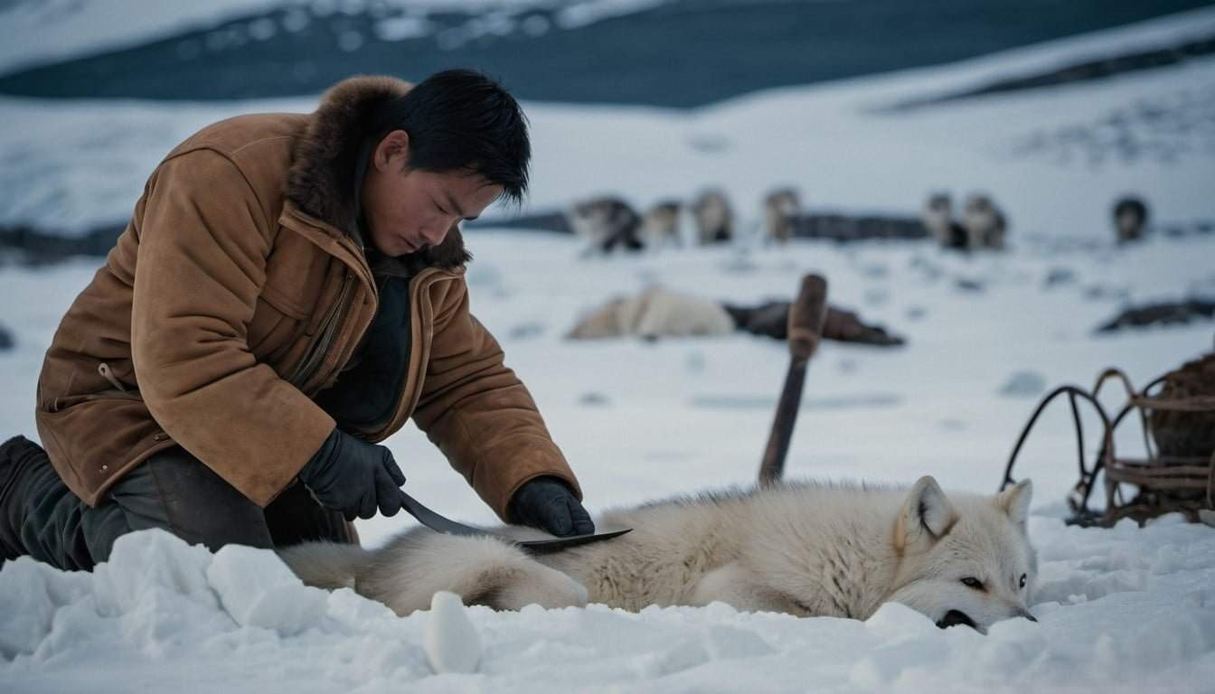 What Are Some Traditional Arctic Wolf-Hide Processing Techniques