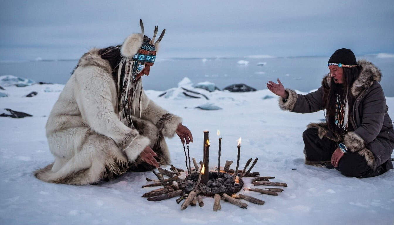 What Specific Rituals Involve Arctic Wolves In Arctic Shamanic Traditions