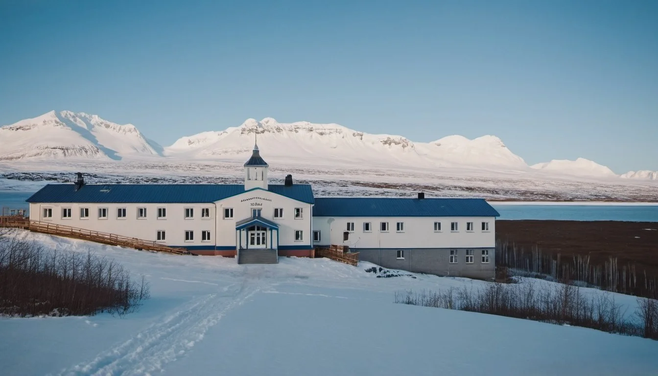 What are some collaborative research projects between scientists and schools on Arctic wolves