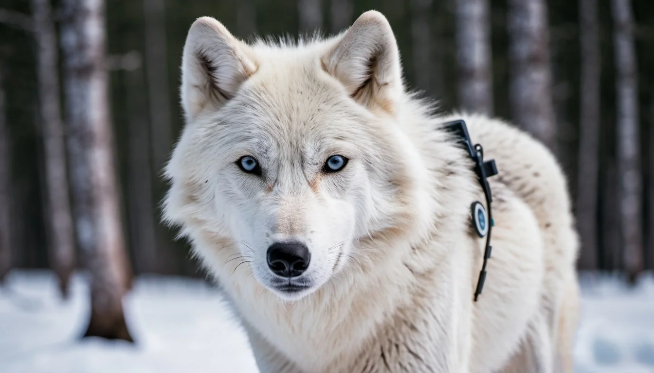 What technologies are used to track Arctic wolves in their natural habitat